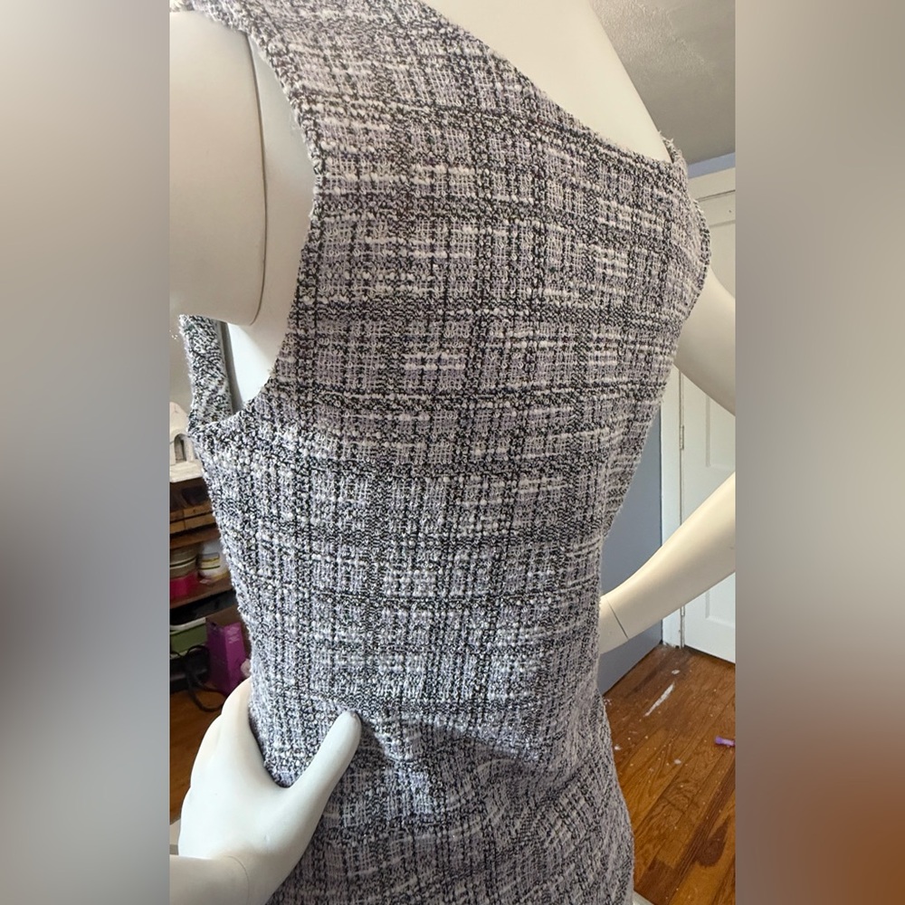 Monteau Black and Gray Tweed Mini Dress - Picture 4 of 6